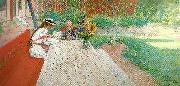 Carl Larsson forsta utanlaxan- den forsta laxan France oil painting artist